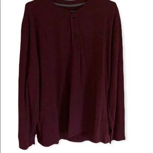 Long sleeve two button shirt/light sweatshirt, XL, St. John’s Bay